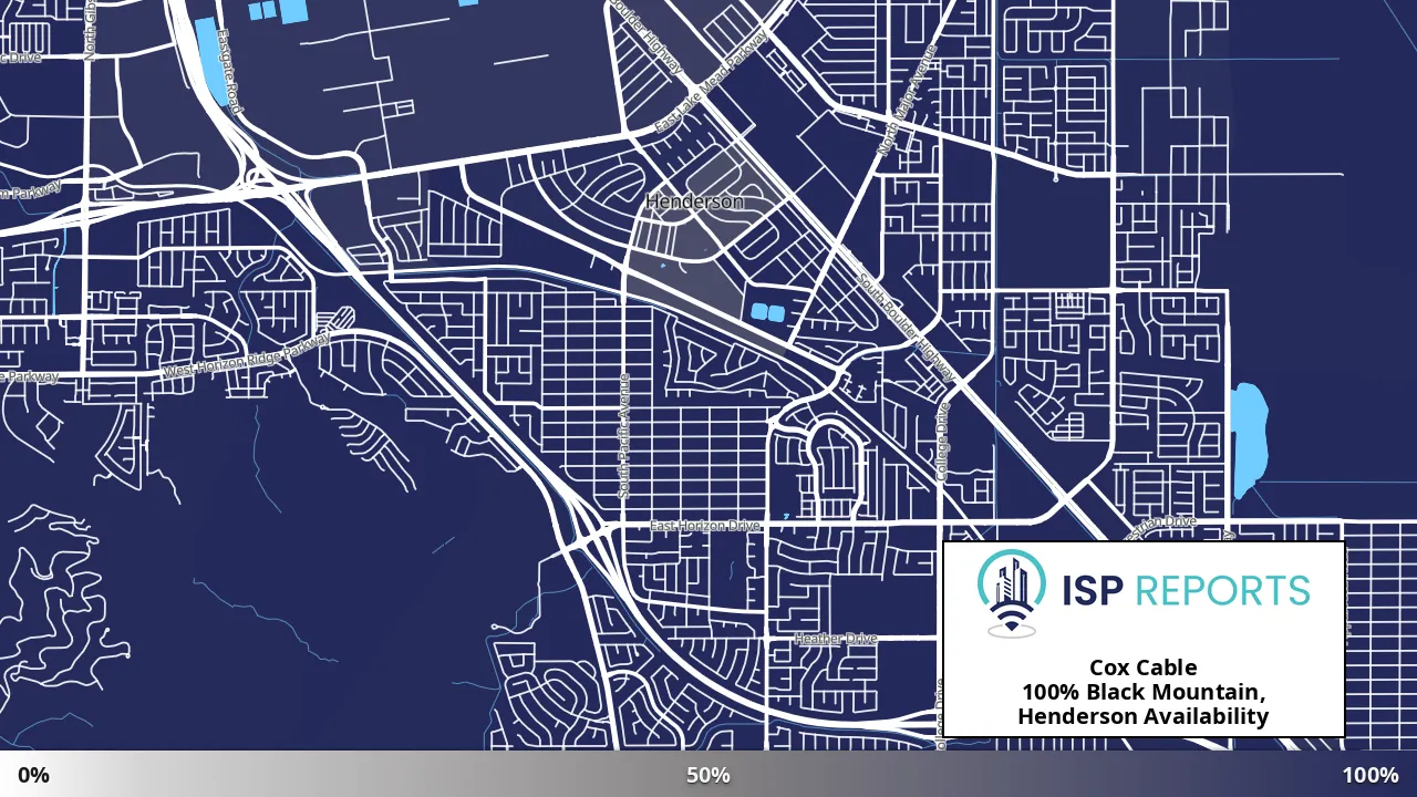 Black Mountain, Henderson, NV map of internet availability