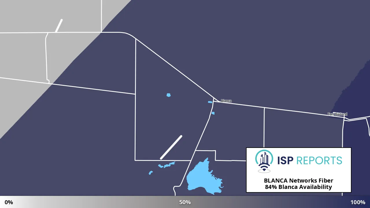 Blanca, CO map of internet availability