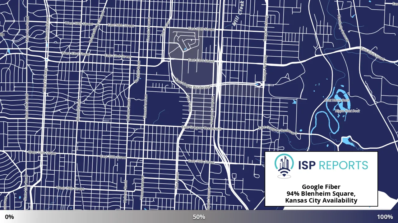 Blenheim Square, Kansas City, MO map of internet availability