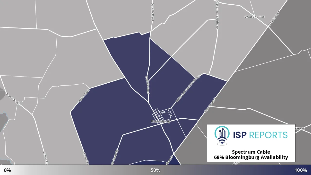 Bloomingburg, OH map of internet availability