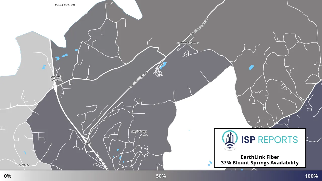 Blount Springs, AL map of internet availability