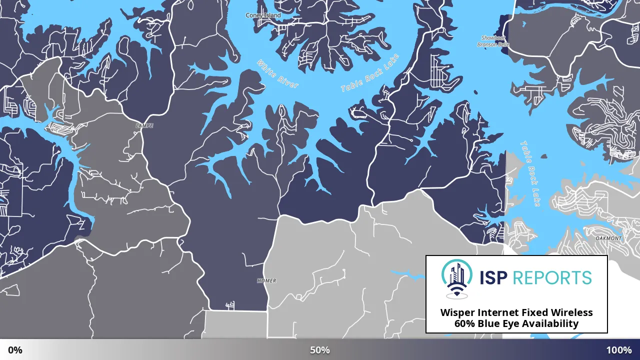 Blue Eye, MO map of internet availability