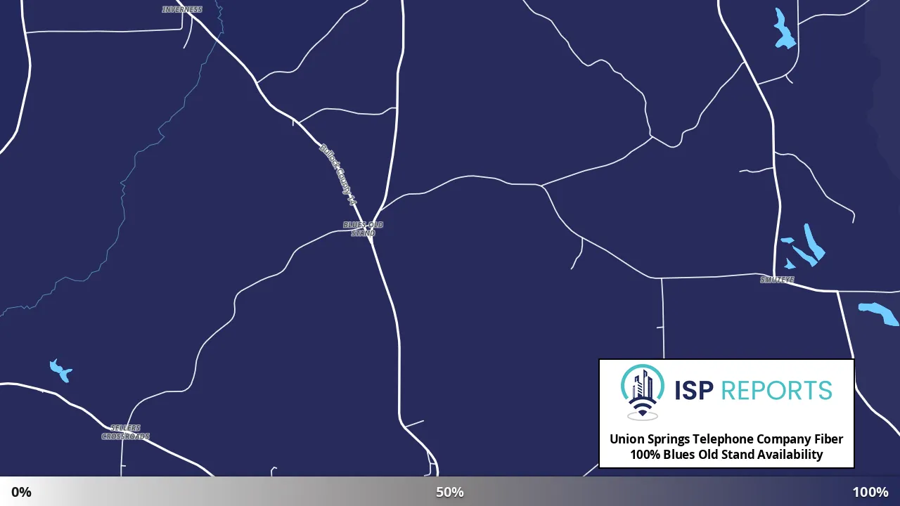Blues Old Stand, AL map of internet availability