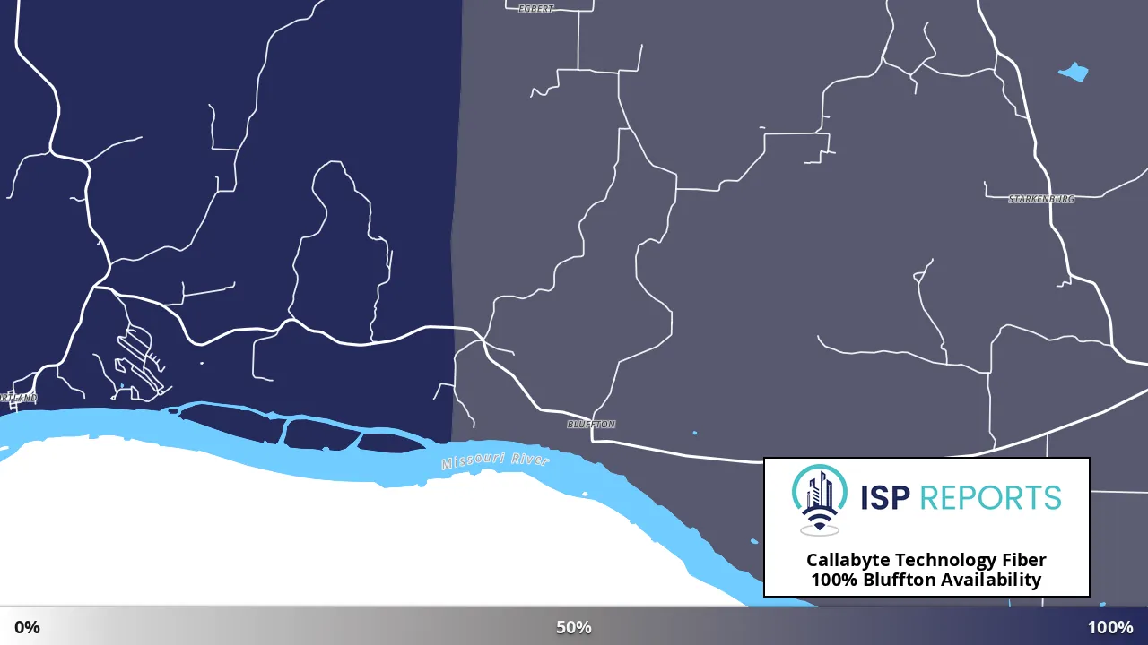 Bluffton, MO map of internet availability