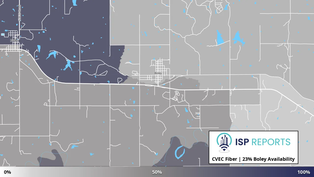 Boley, OK map of internet availability