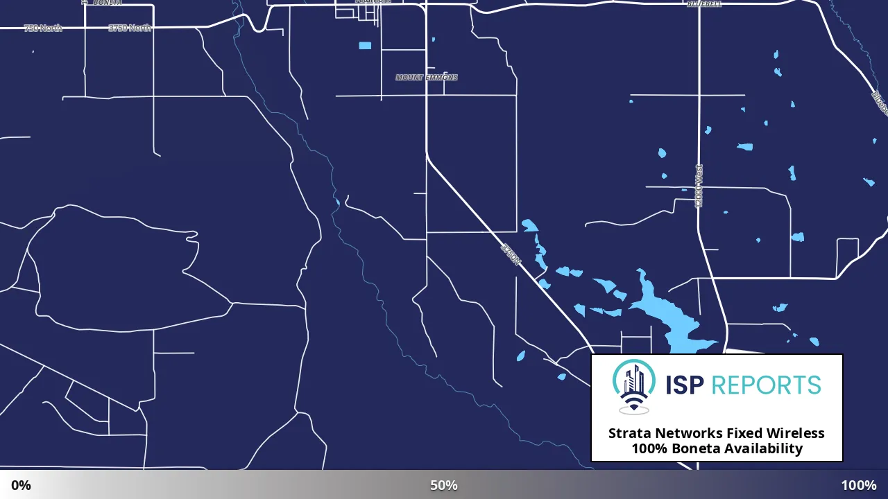Boneta, UT map of internet availability