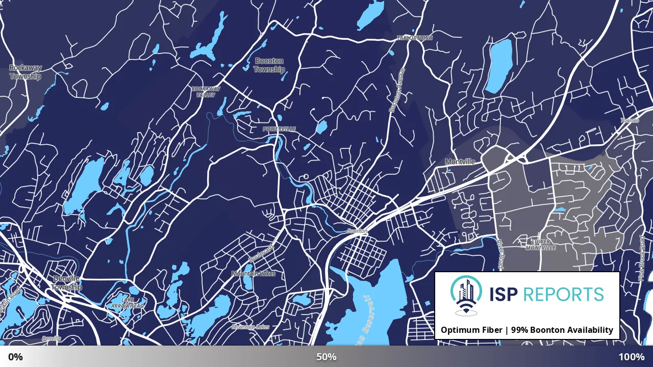 Boonton, NJ map of internet availability