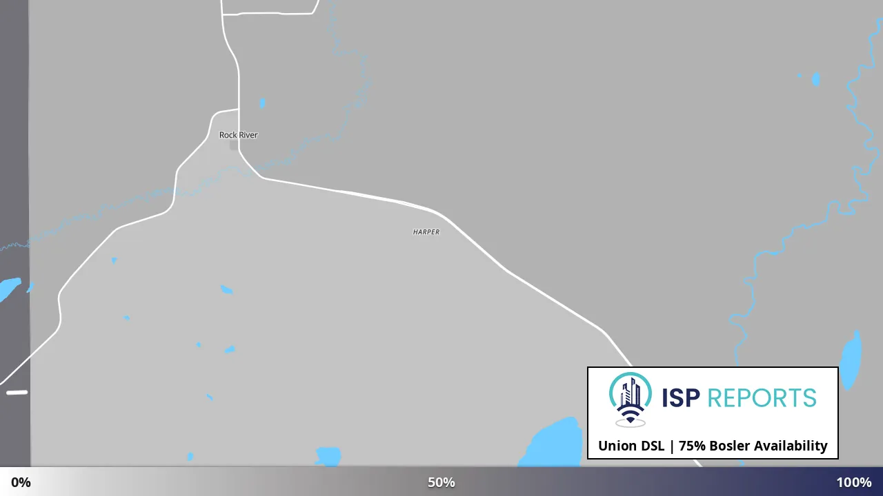 Bosler, WY map of internet availability