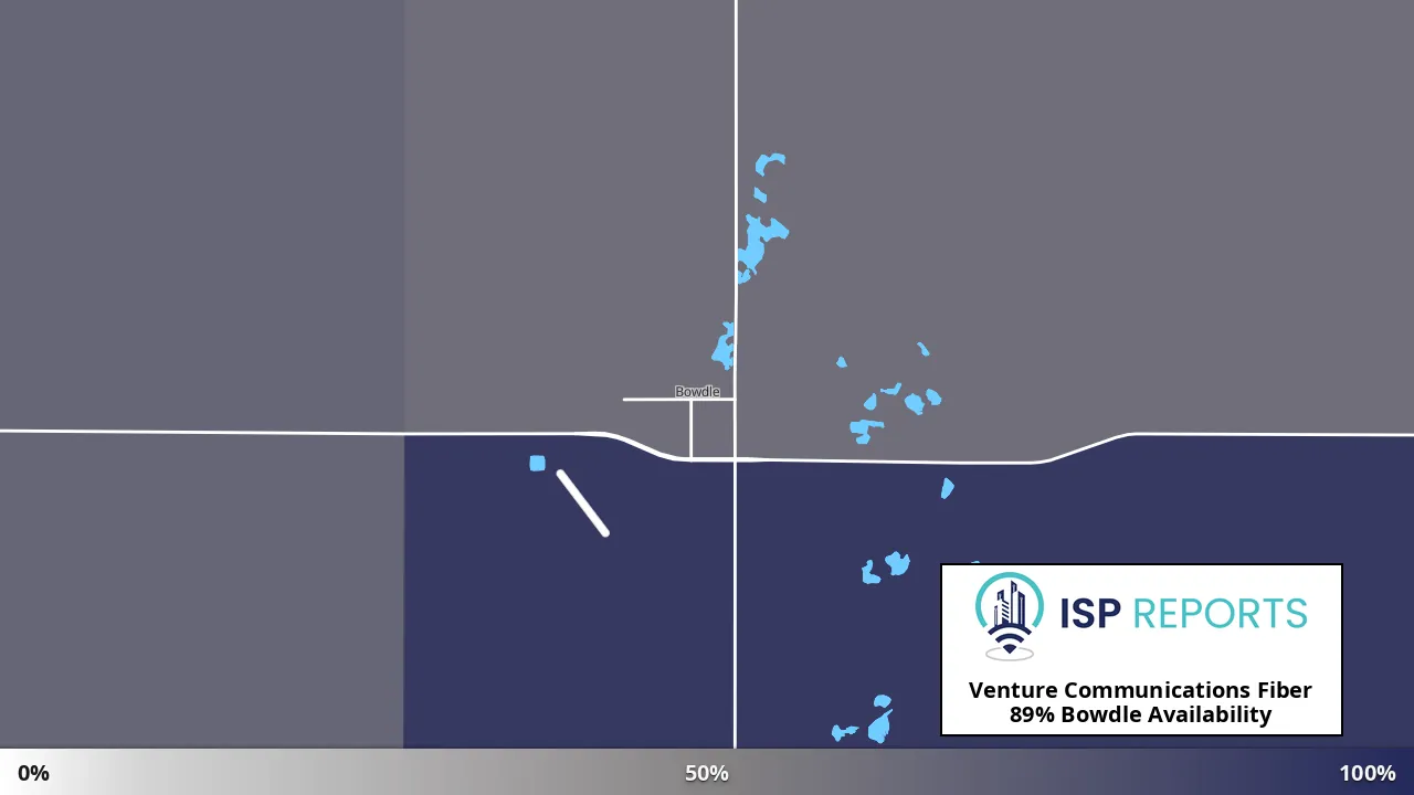 Bowdle, SD map of internet availability