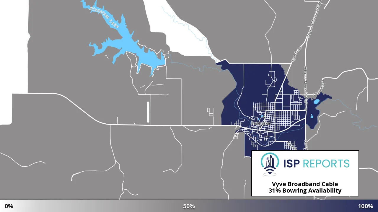 Bowring, OK map of internet availability