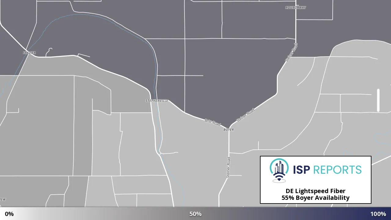 Boyer, MS map of internet availability