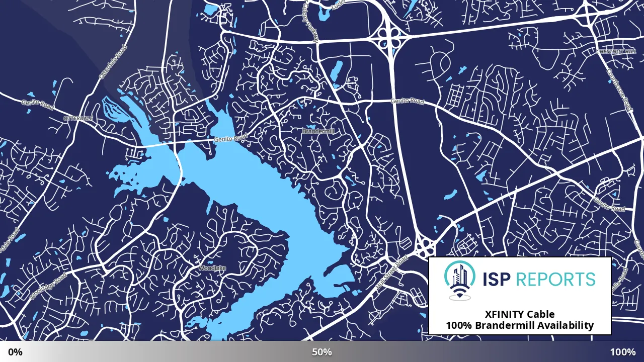 Brandermill, VA map of internet availability