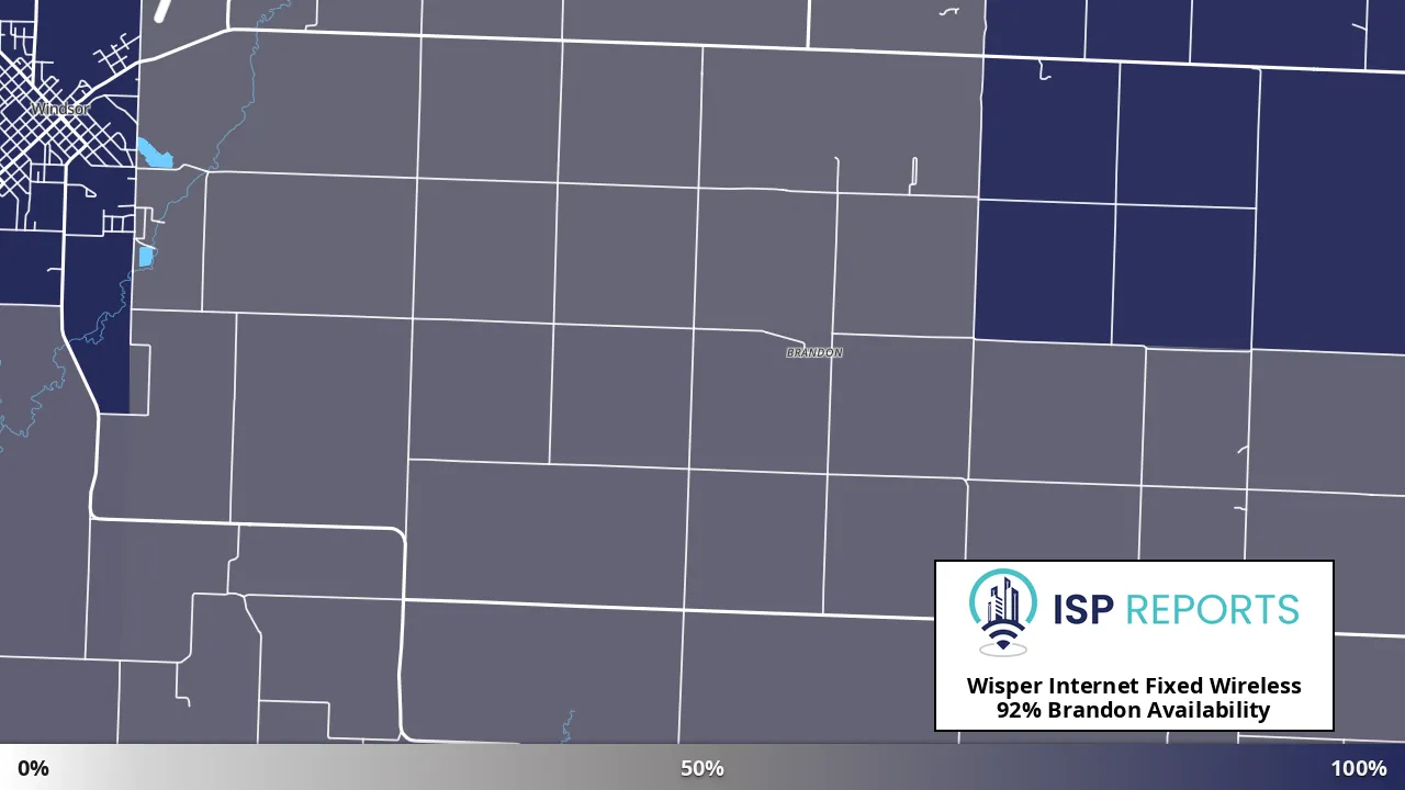 Brandon, MO map of internet availability