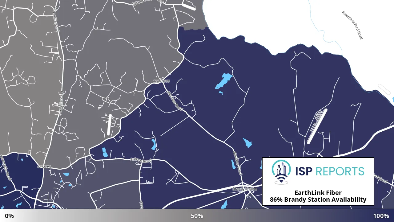 Brandy Station, VA map of internet availability