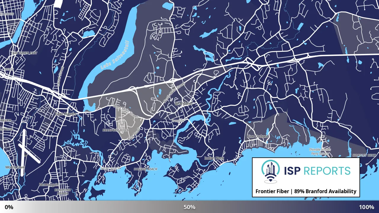 Branford, CT map of internet availability