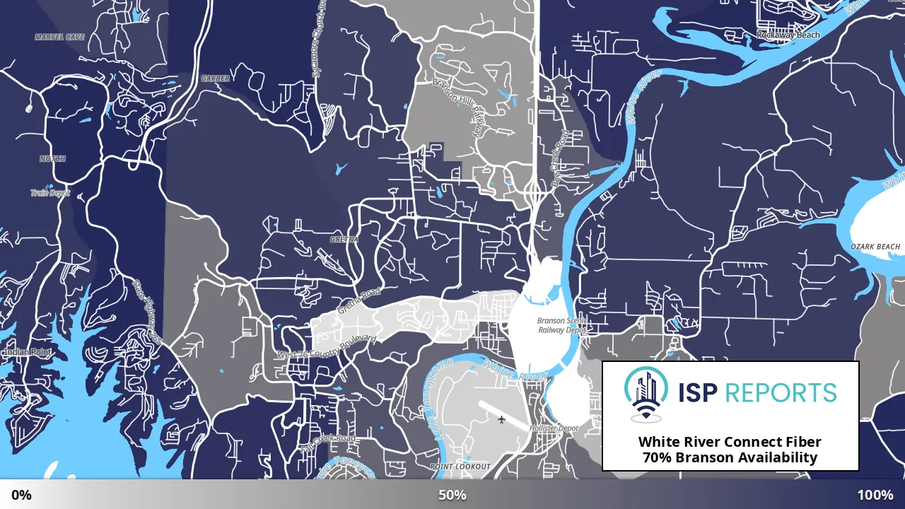 Branson, MO map of internet availability