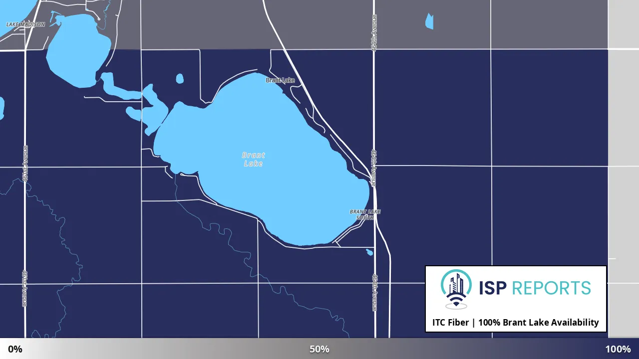 Brant Lake, SD map of internet availability