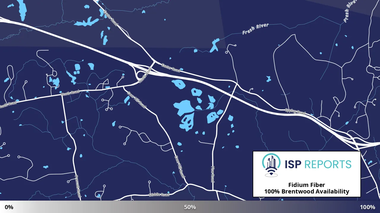 Brentwood, NH map of internet availability