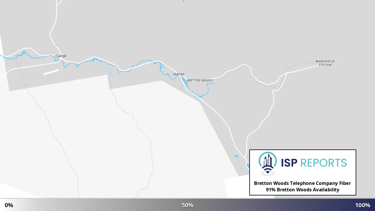 Bretton Woods, NH map of internet availability