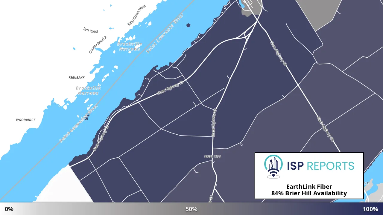 Brier Hill, NY map of internet availability