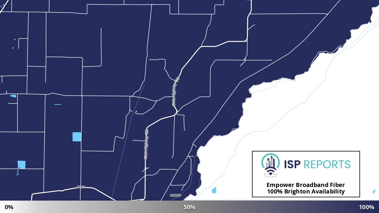 Brighton, AR map of internet availability