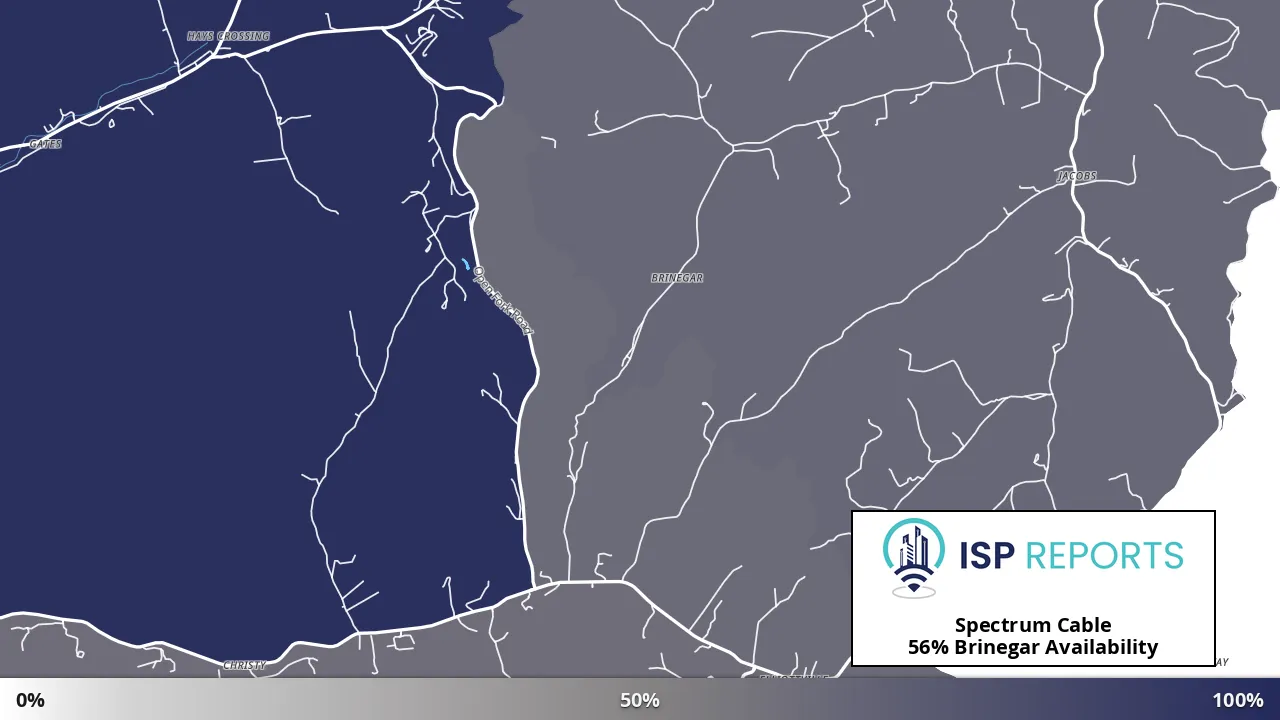 Brinegar, KY map of internet availability