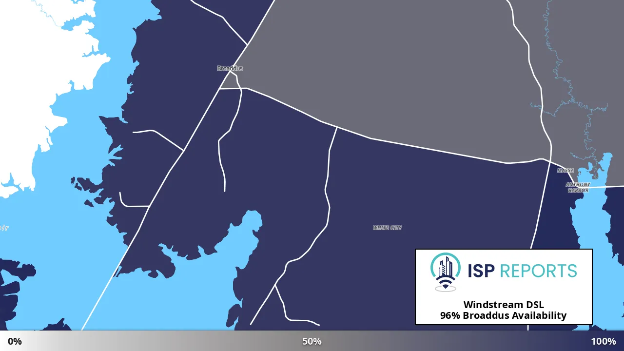Broaddus, TX map of internet availability