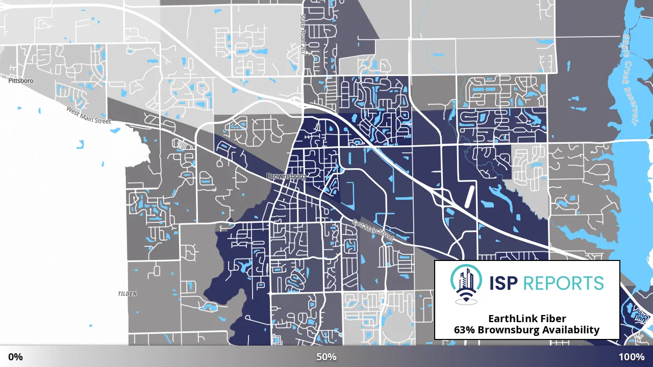 Brownsburg, IN map of internet availability