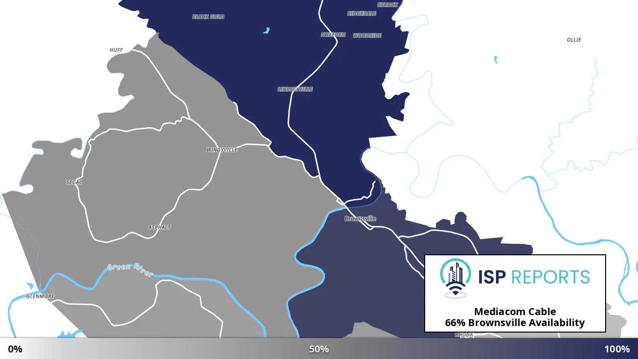 Brownsville, KY map of internet availability
