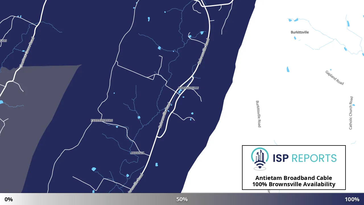 Brownsville, MD map of internet availability