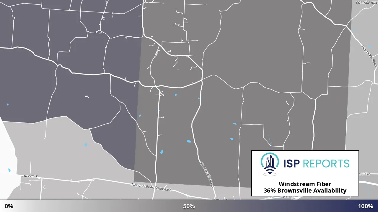 Brownsville, OH map of internet availability
