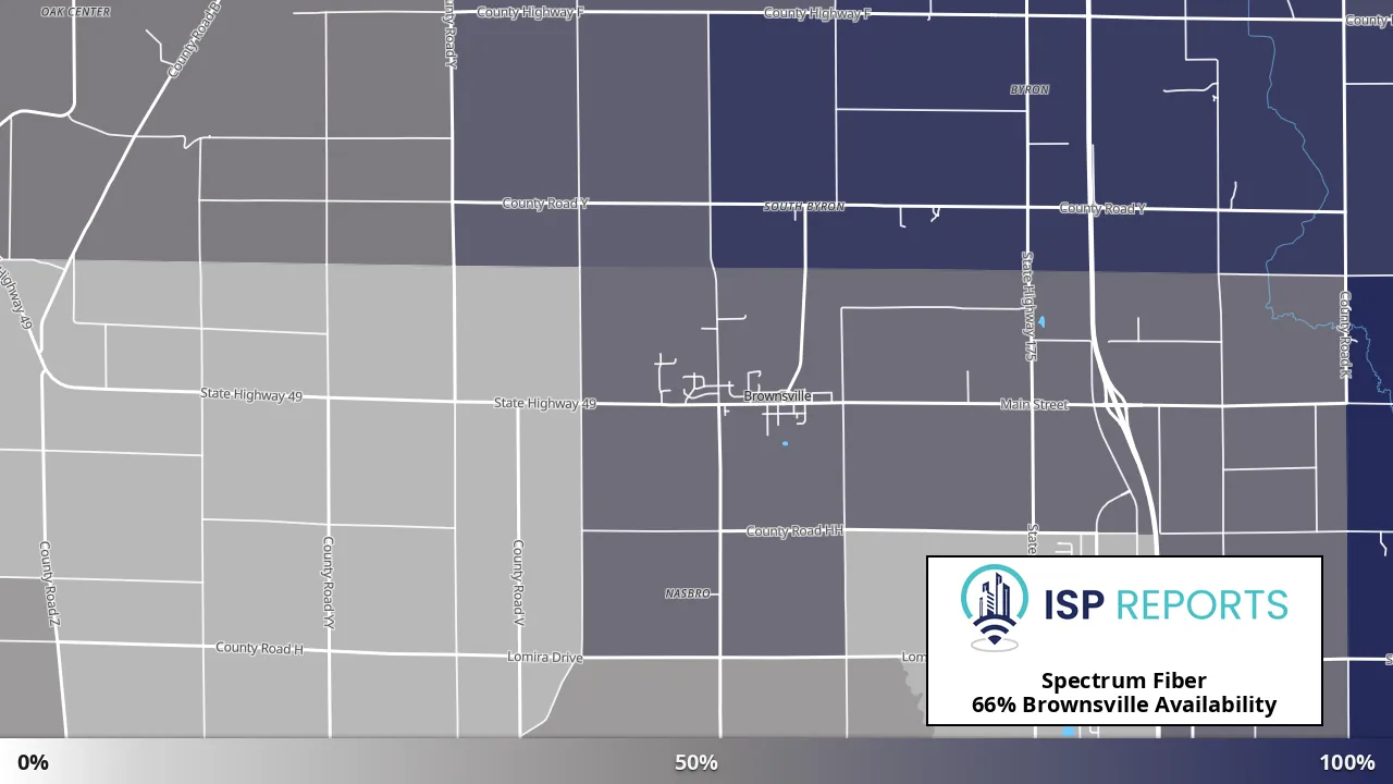 Brownsville, WI map of internet availability