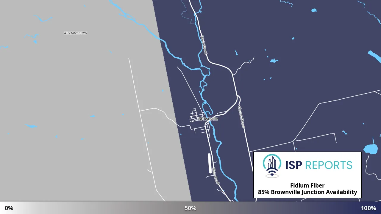 Brownville Junction, ME map of internet availability