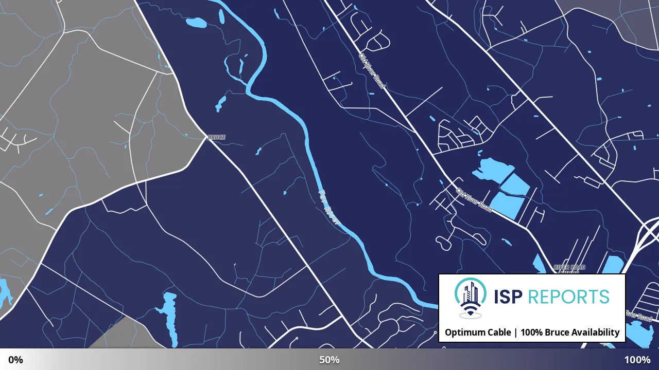 Bruce, NC map of internet availability