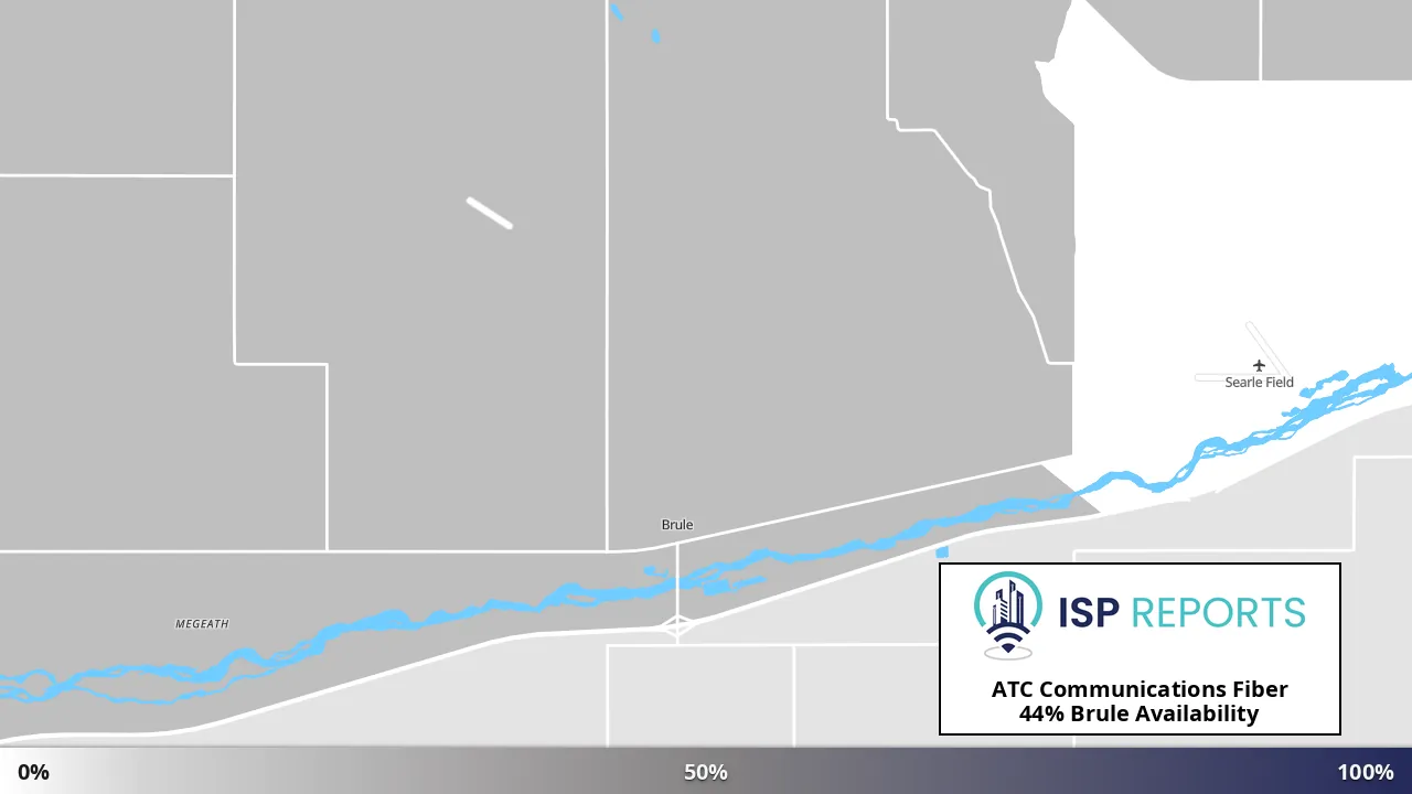 Brule, NE map of internet availability