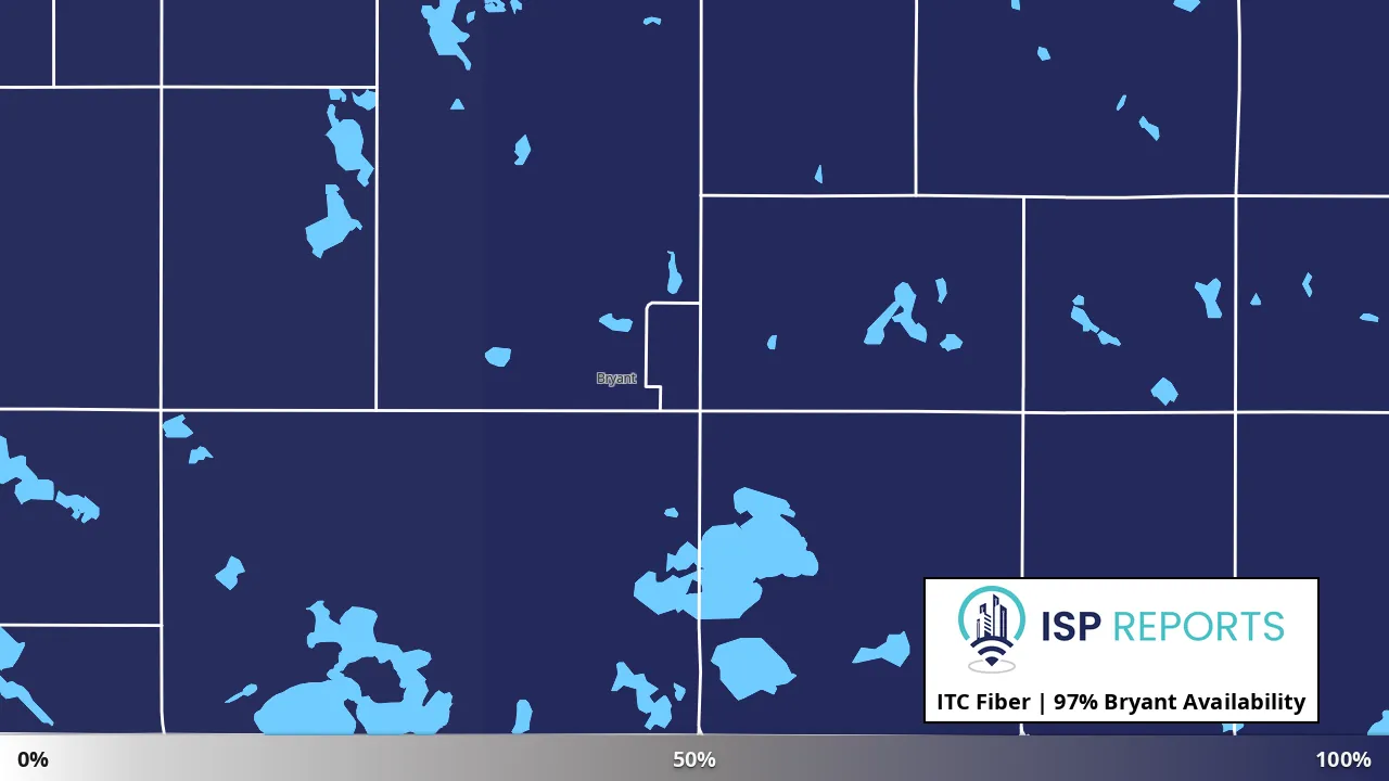 Bryant, SD map of internet availability