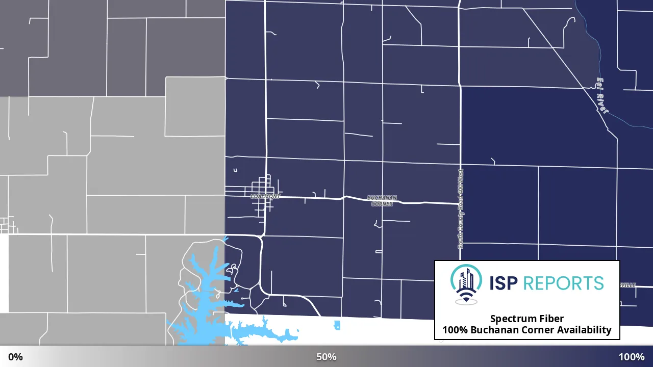 Buchanan Corner, IN map of internet availability