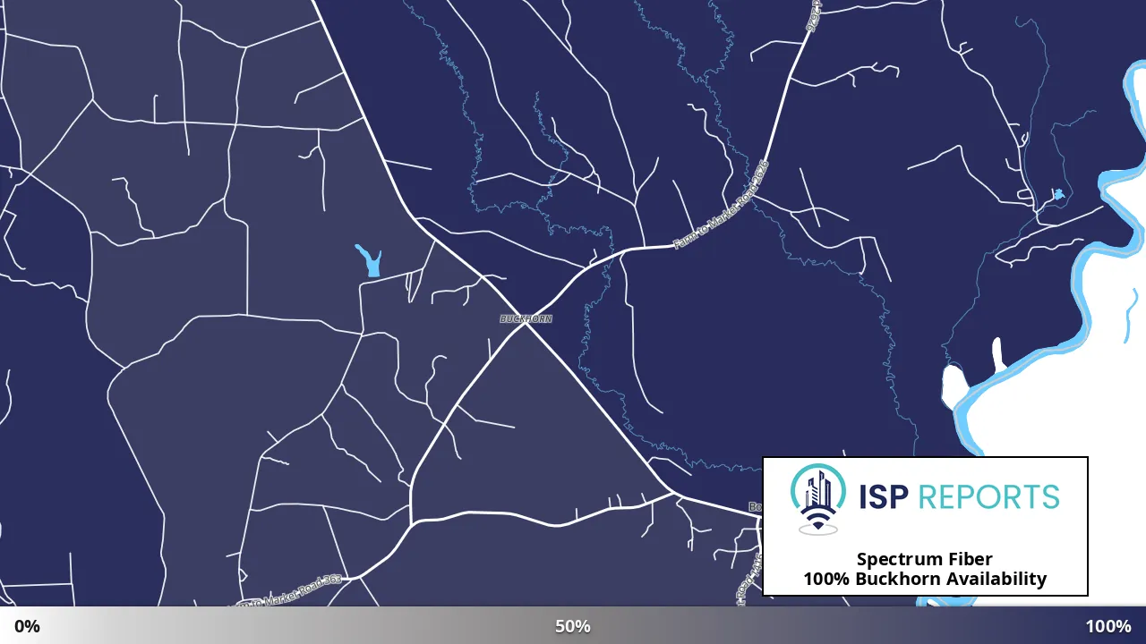 Buckhorn, TX map of internet availability