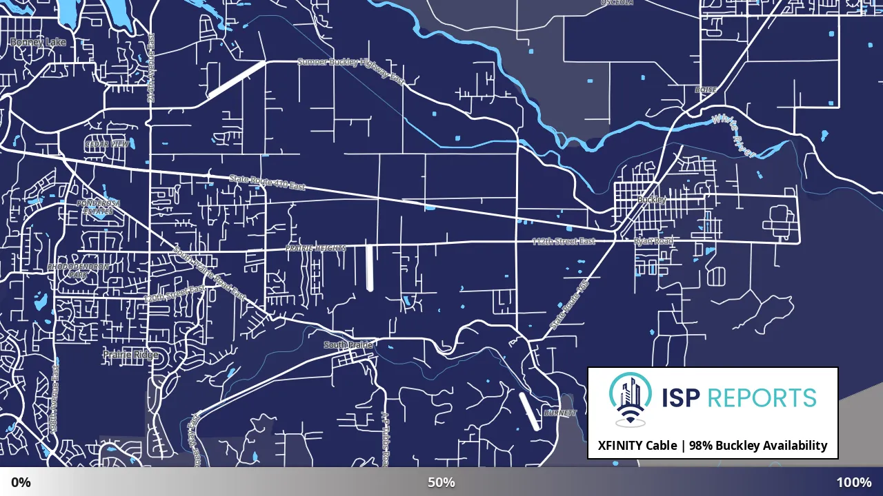 Buckley, WA map of internet availability