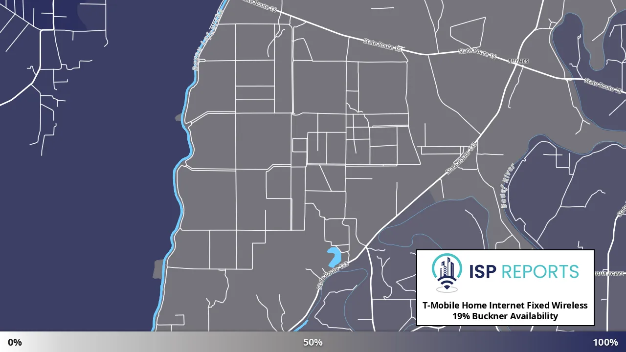 Buckner, LA map of internet availability