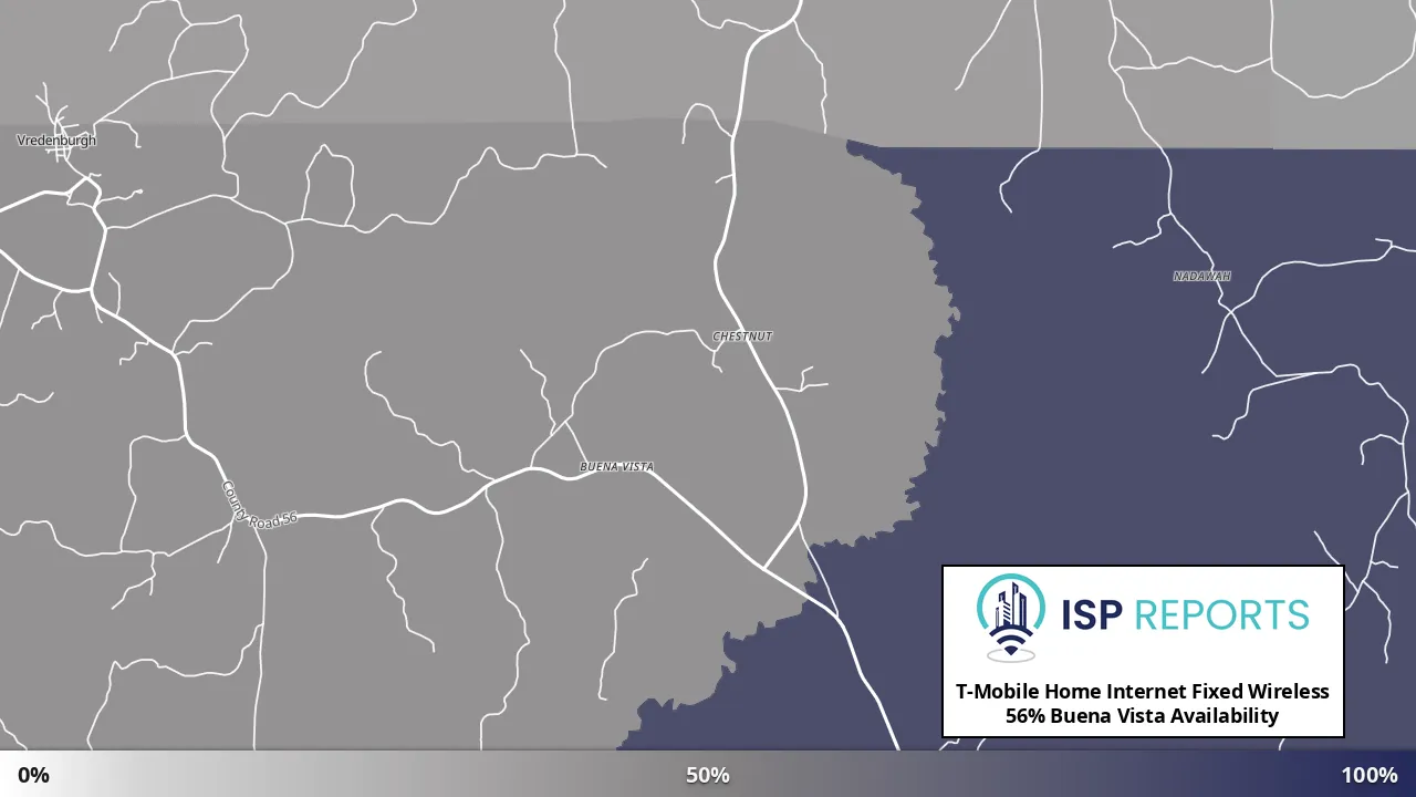 Buena Vista, AL map of internet availability