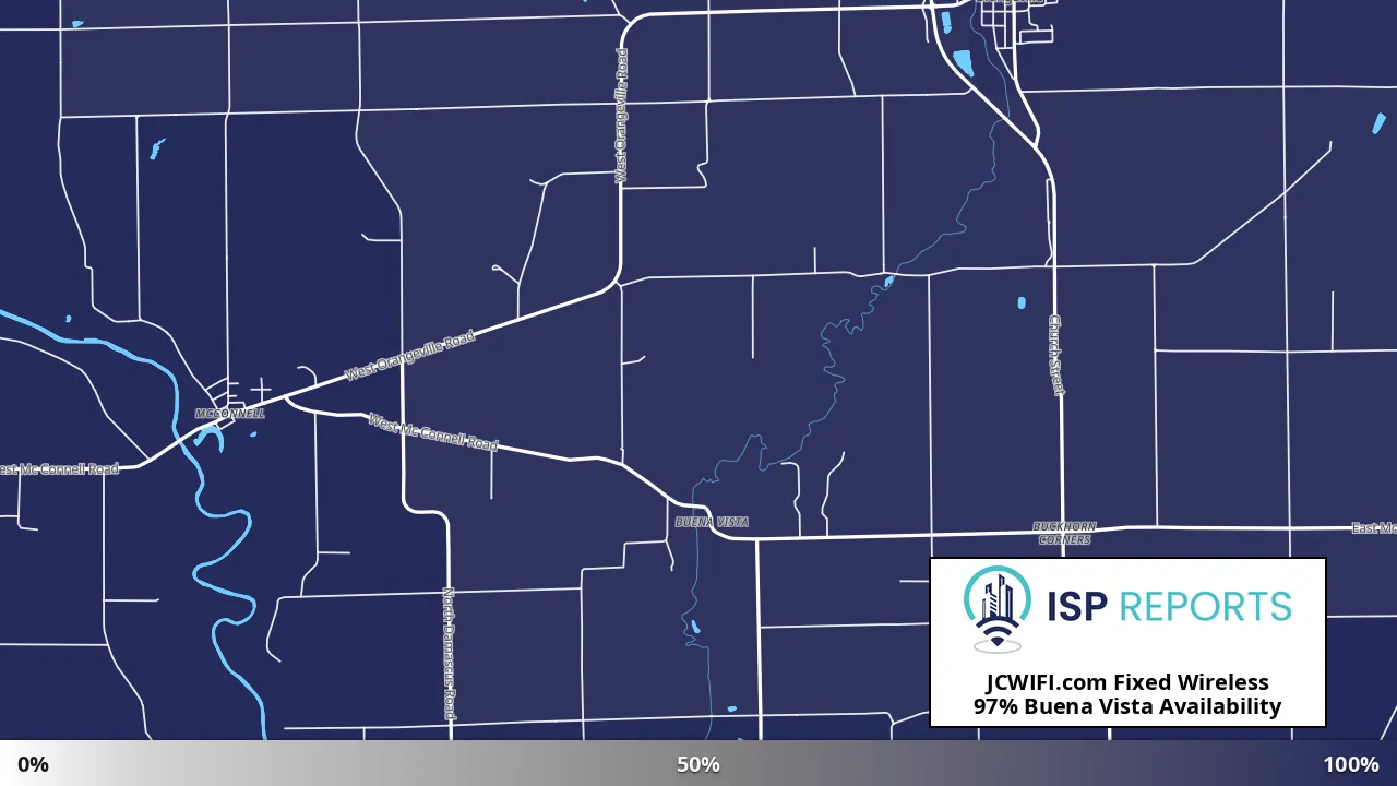 Buena Vista, IL map of internet availability