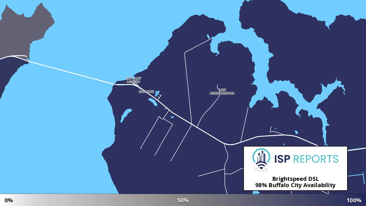 Buffalo City, NC map of internet availability