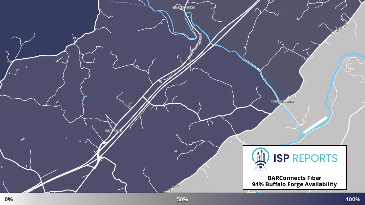 Buffalo Forge, VA map of internet availability