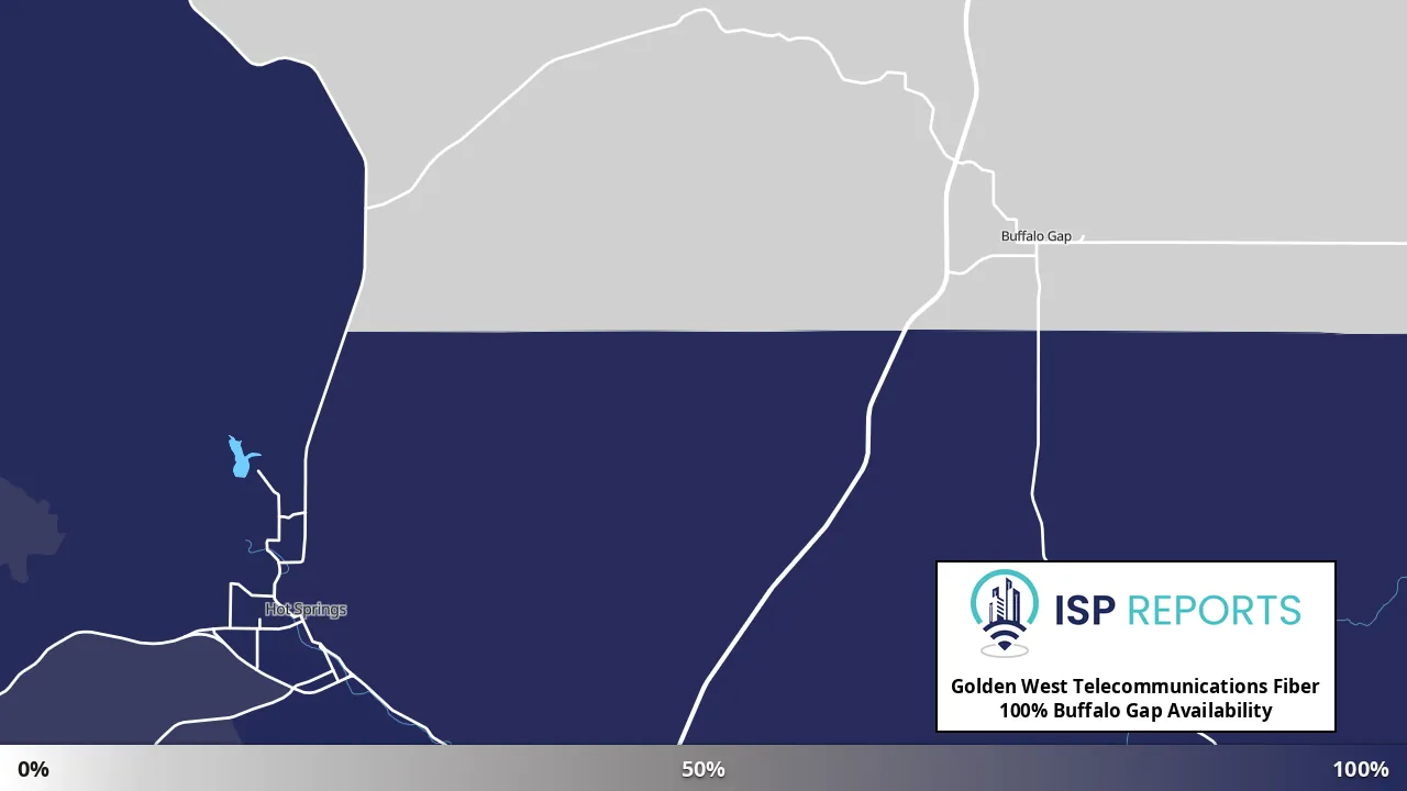 Buffalo Gap, SD map of internet availability