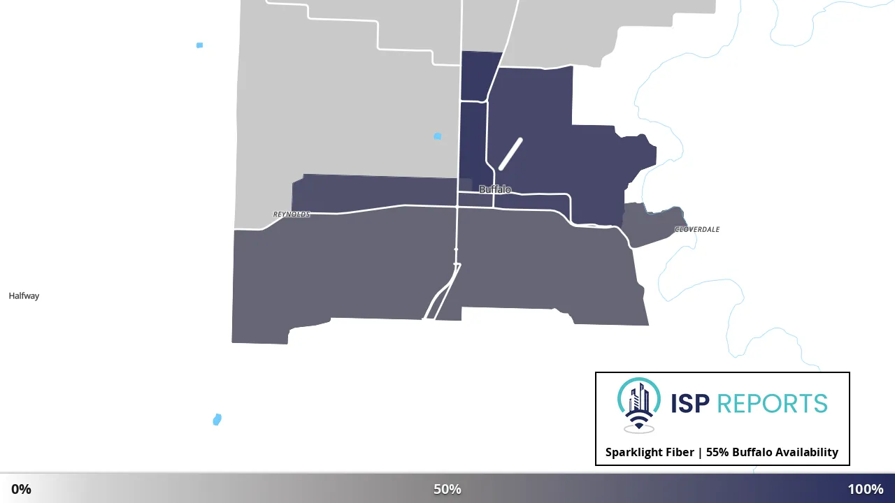 Buffalo, MO map of internet availability