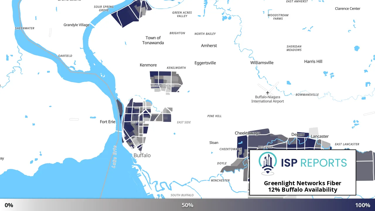 Buffalo, NY map of internet availability