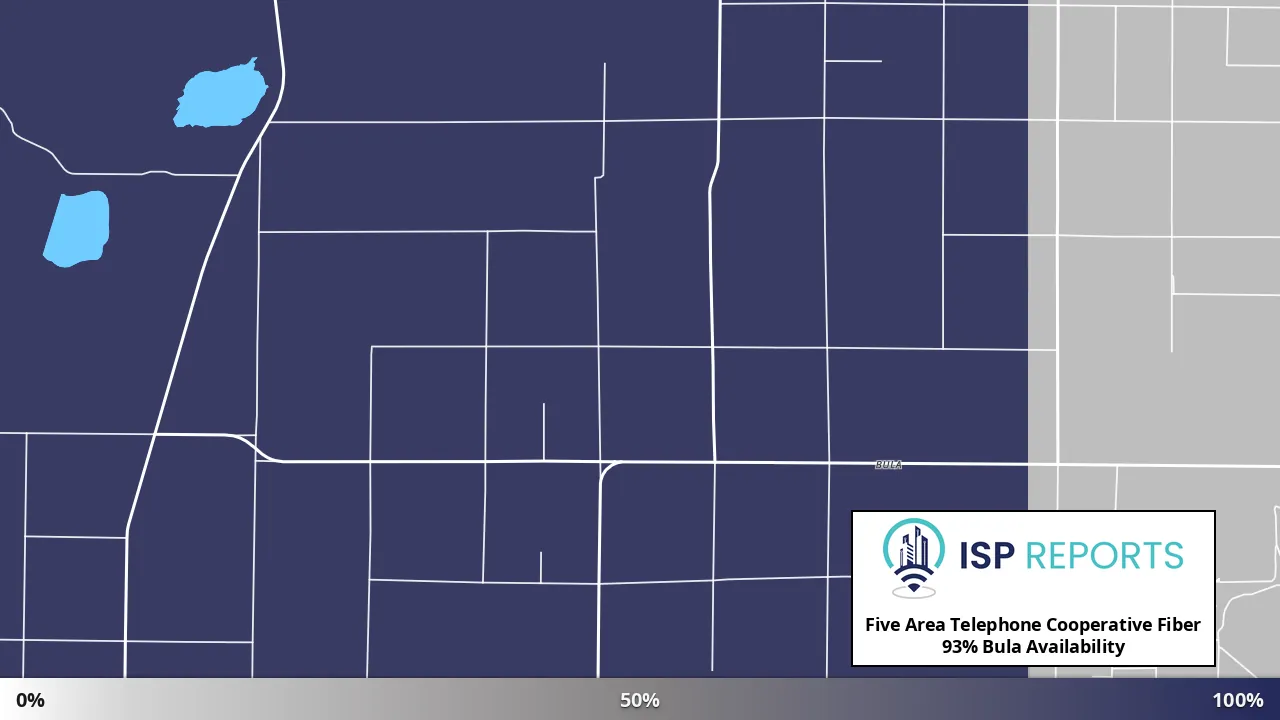 Bula, TX map of internet availability