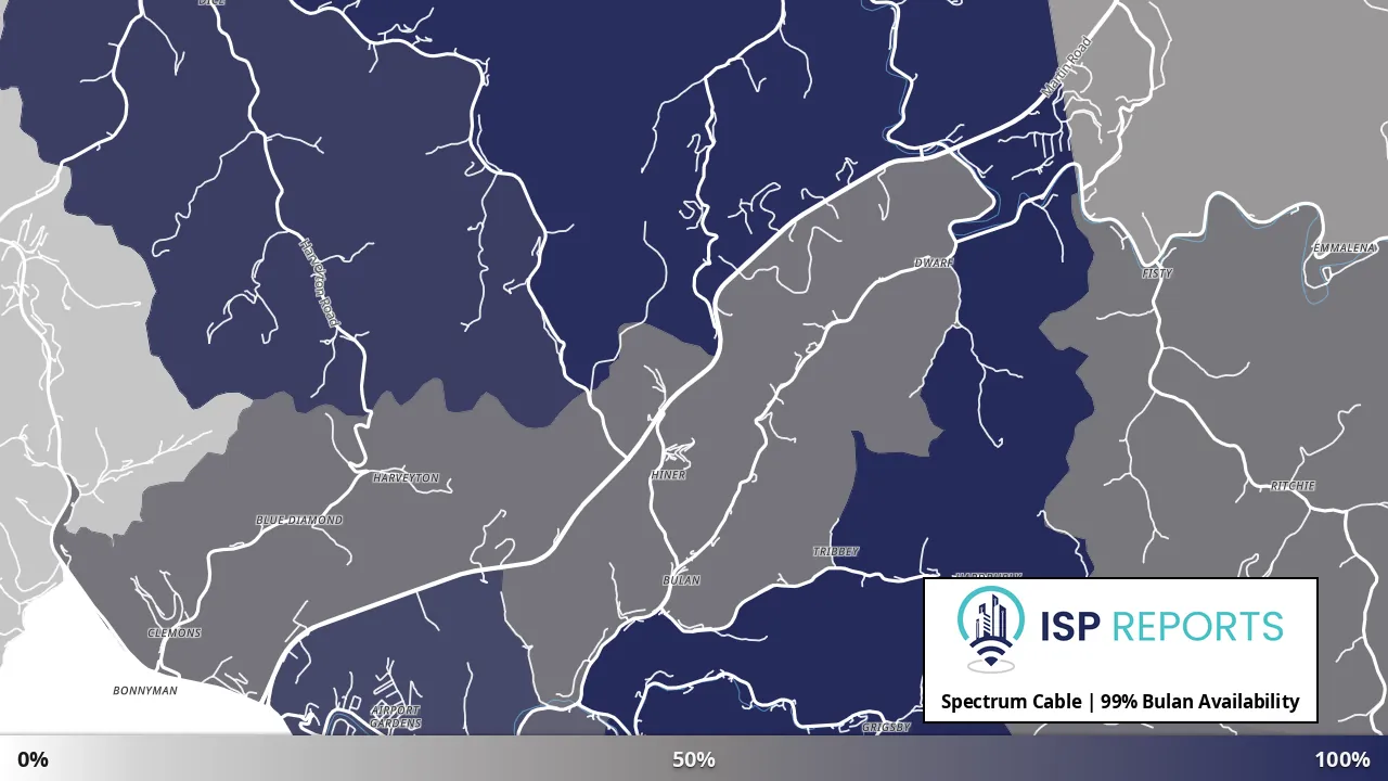 Bulan, KY map of internet availability