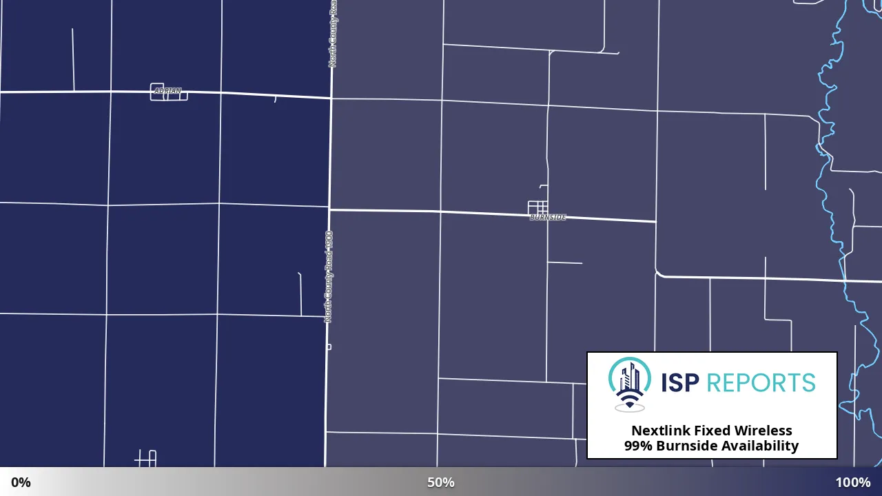 Burnside, IL map of internet availability